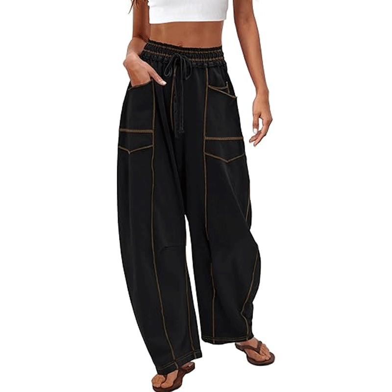 Womens Barrel Sweatpants High Waisted Wide Leg Pants