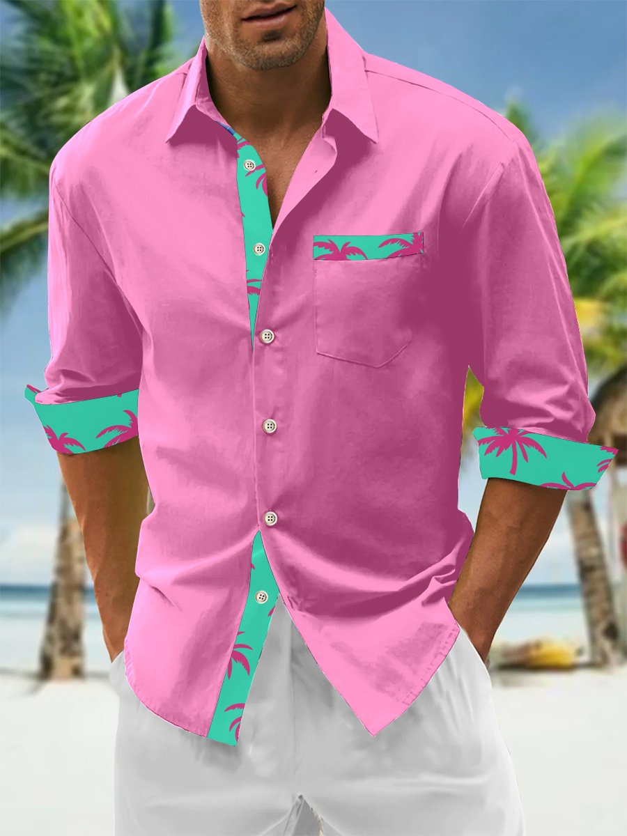 Men's Resort Casual Long Sleeve Shirt