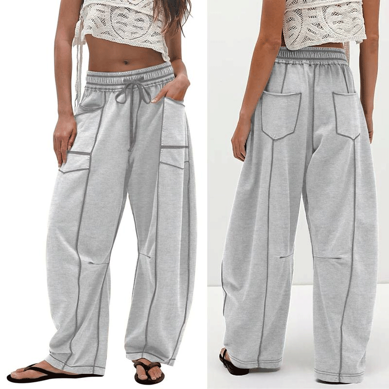 Womens Barrel Sweatpants High Waisted Wide Leg Pants