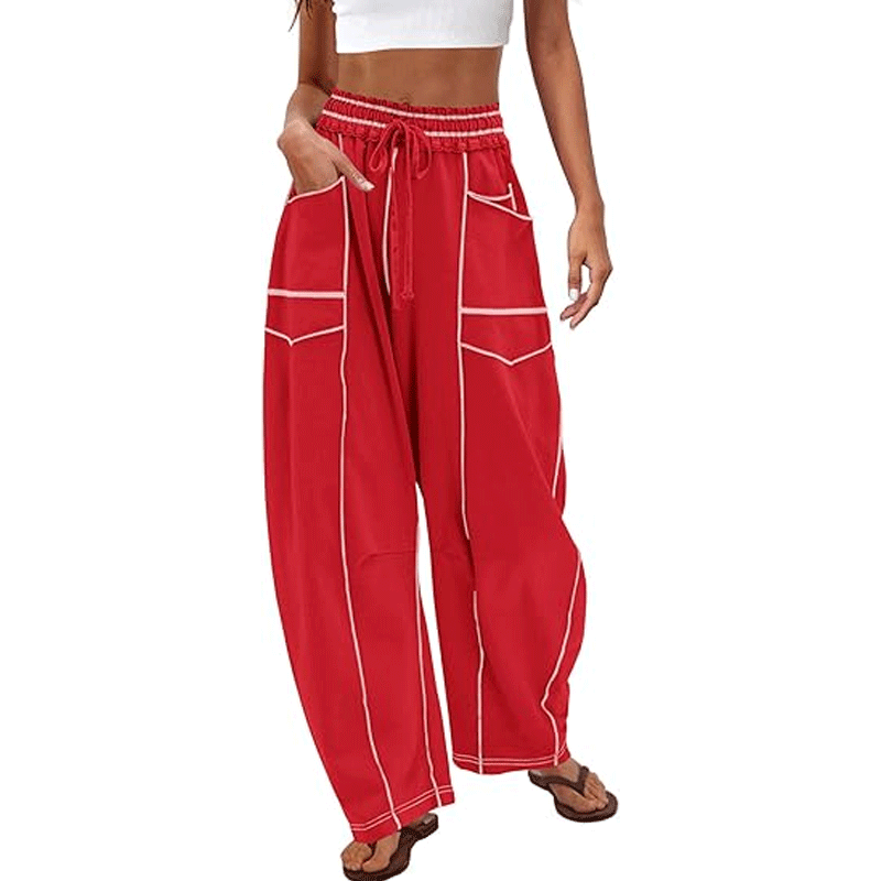 Womens Barrel Sweatpants High Waisted Wide Leg Pants