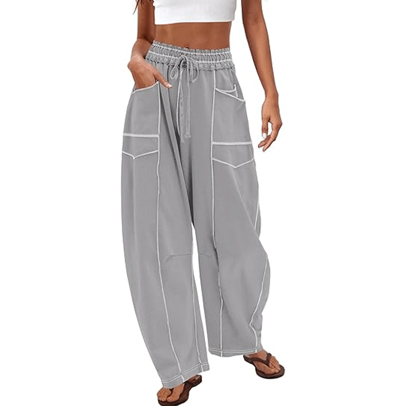 Womens Barrel Sweatpants High Waisted Wide Leg Pants