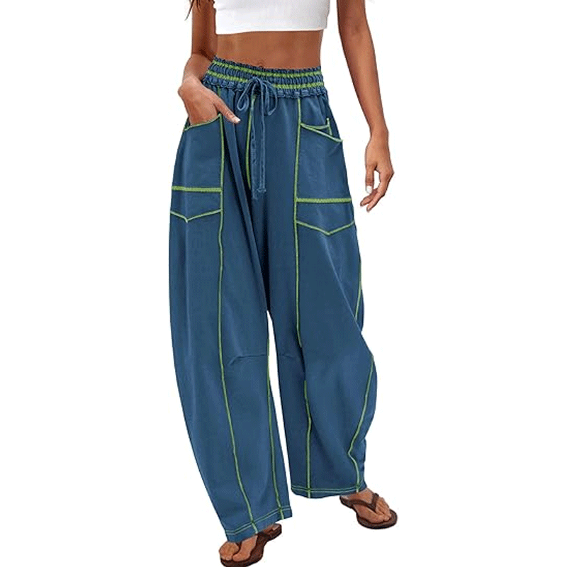 Womens Barrel Sweatpants High Waisted Wide Leg Pants