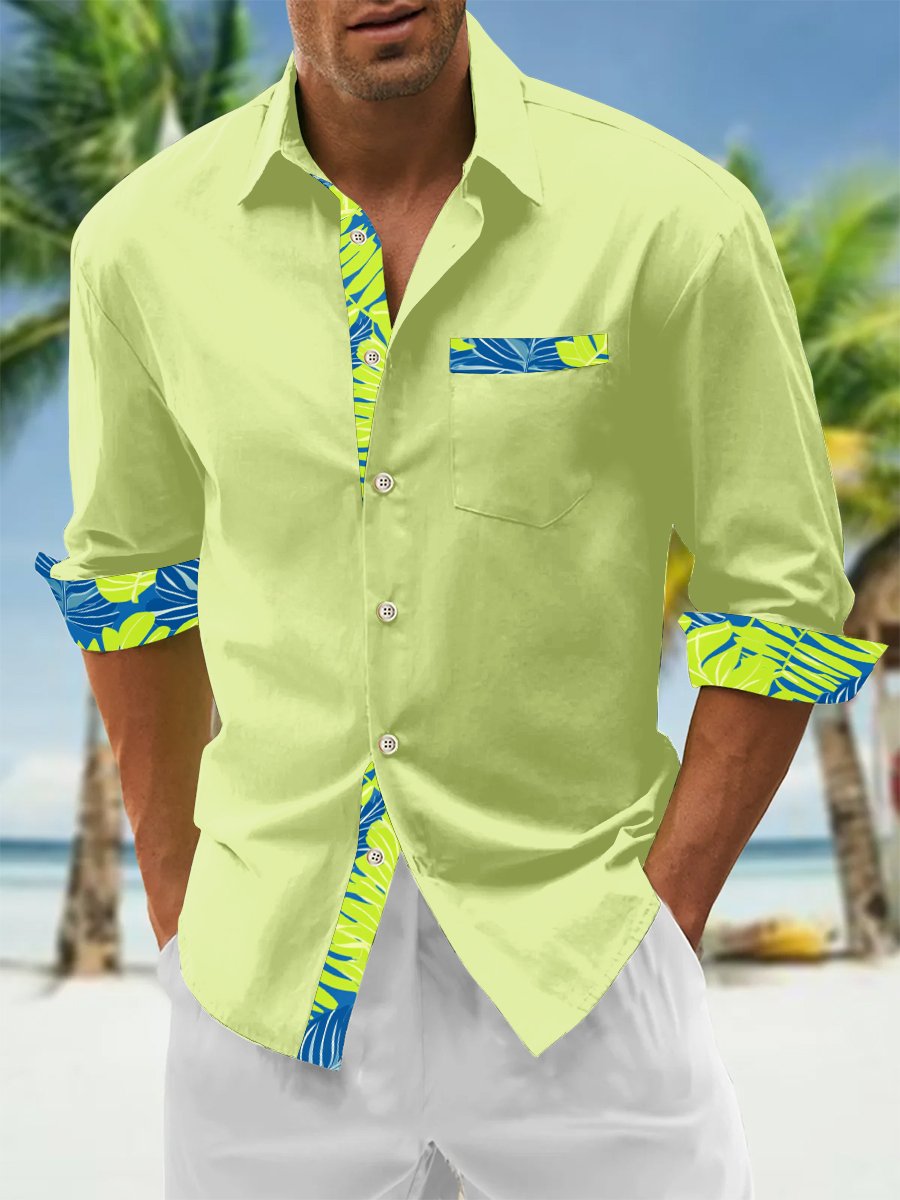 Men's Resort Casual Long Sleeve Shirt